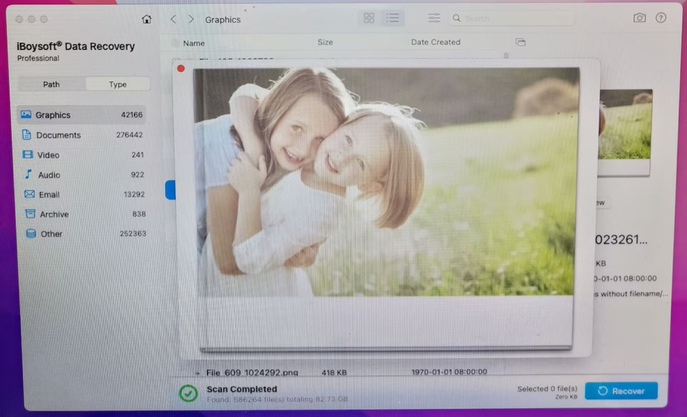 Kurtarma öncesinde dosya önizleme