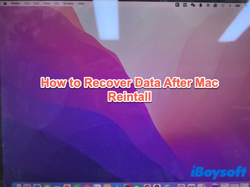 how to recover data after mac reinstall