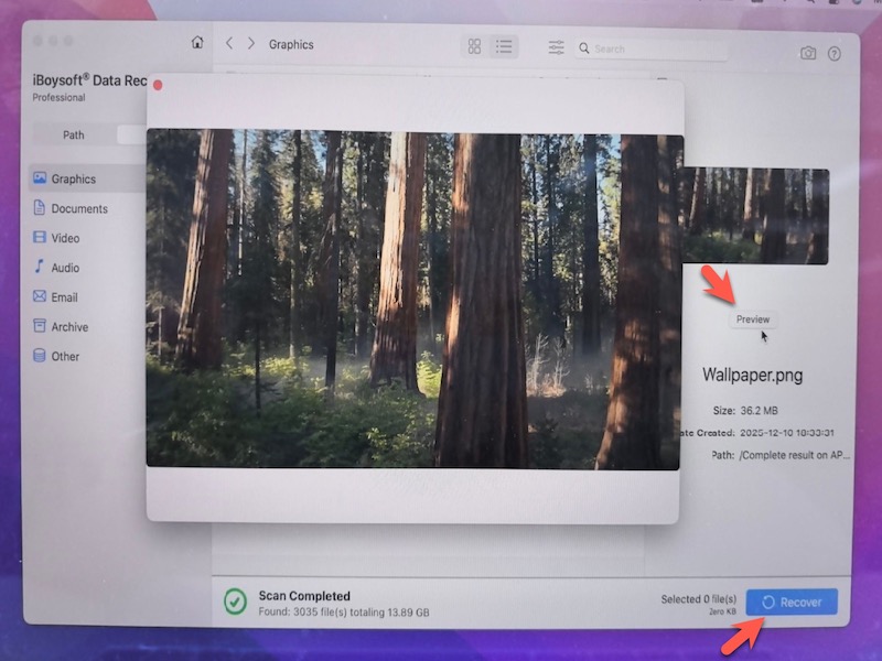 recover files