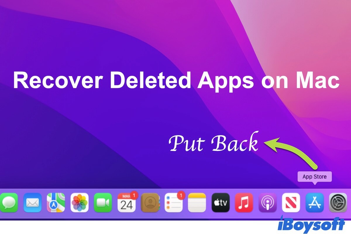 recover deleted apps on Mac