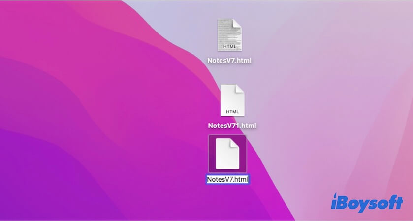 changer l'extension de .storedata de Notes sur Mac