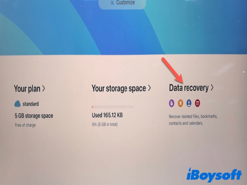Datenwiederherstellung in iCloud