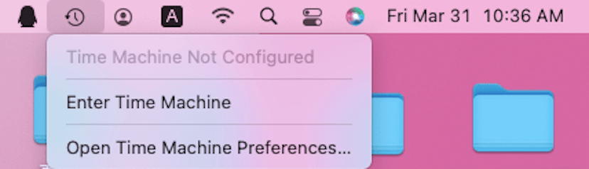 enter Time Machine on Mac