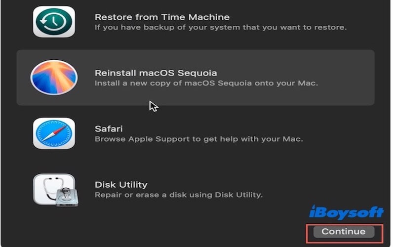 Choose-reinstall-macos