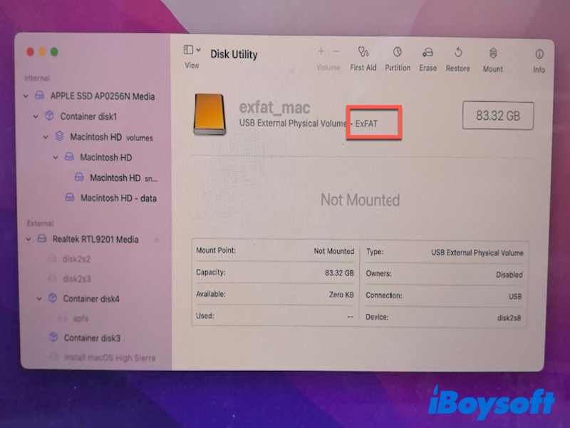 usb dosya sistemi kontrolü