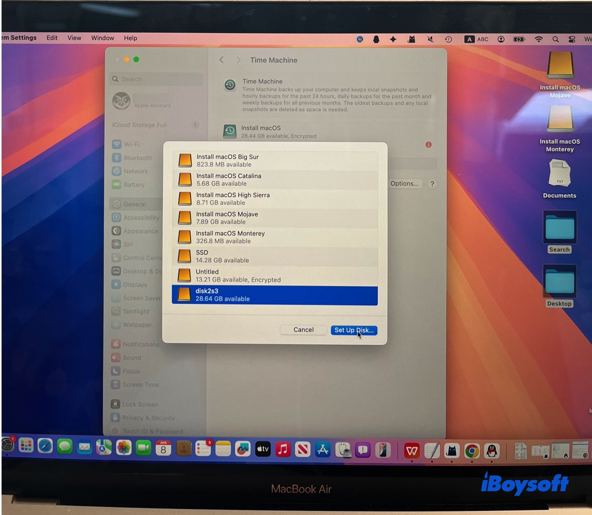 Choosing an external drive to back up data with Time Machine
