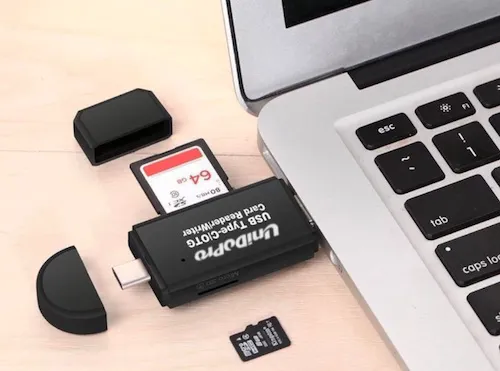 How to insert an SD card on Mac