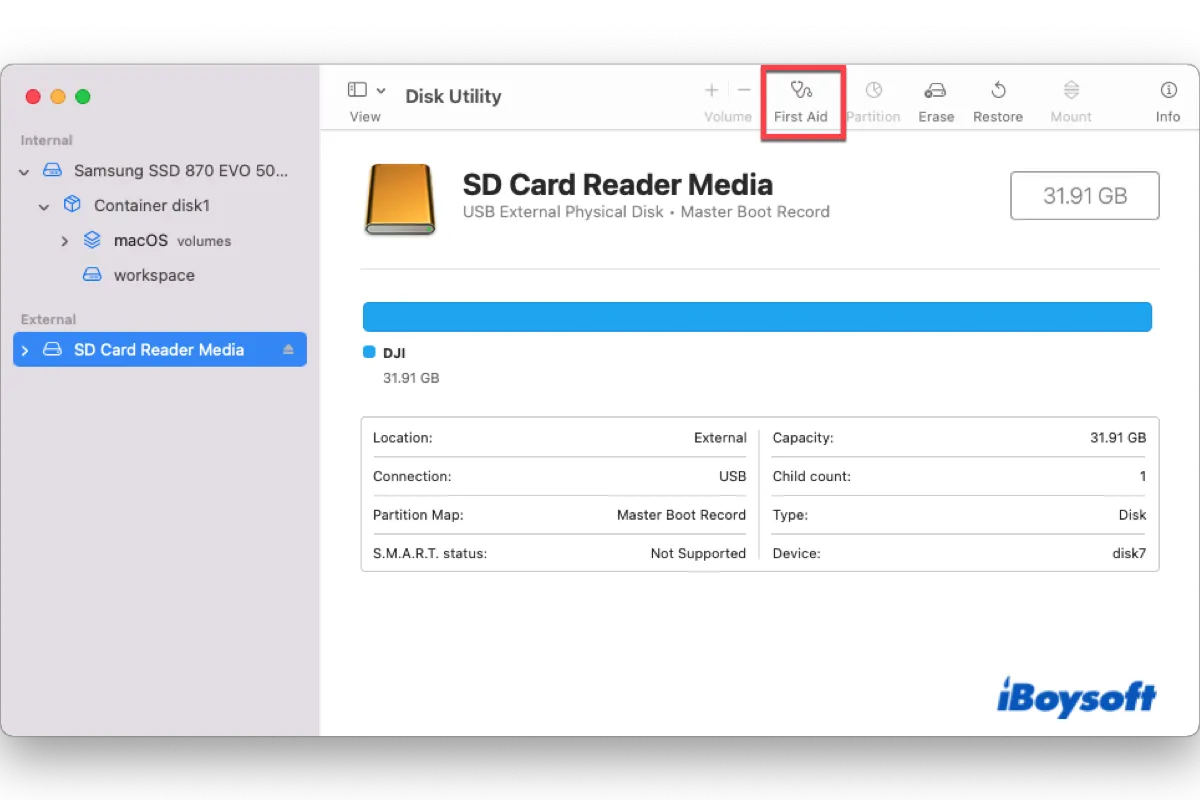 how to fix SD card not showing up on Mac