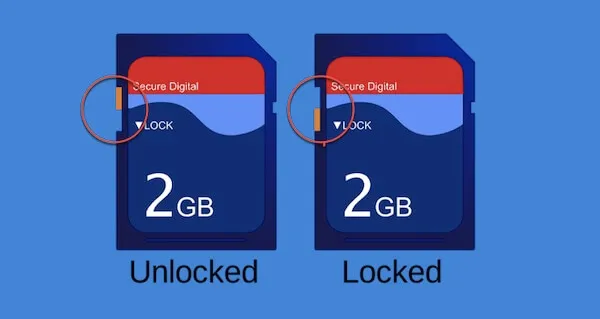 書き込み保護されたSDカードのロック解除