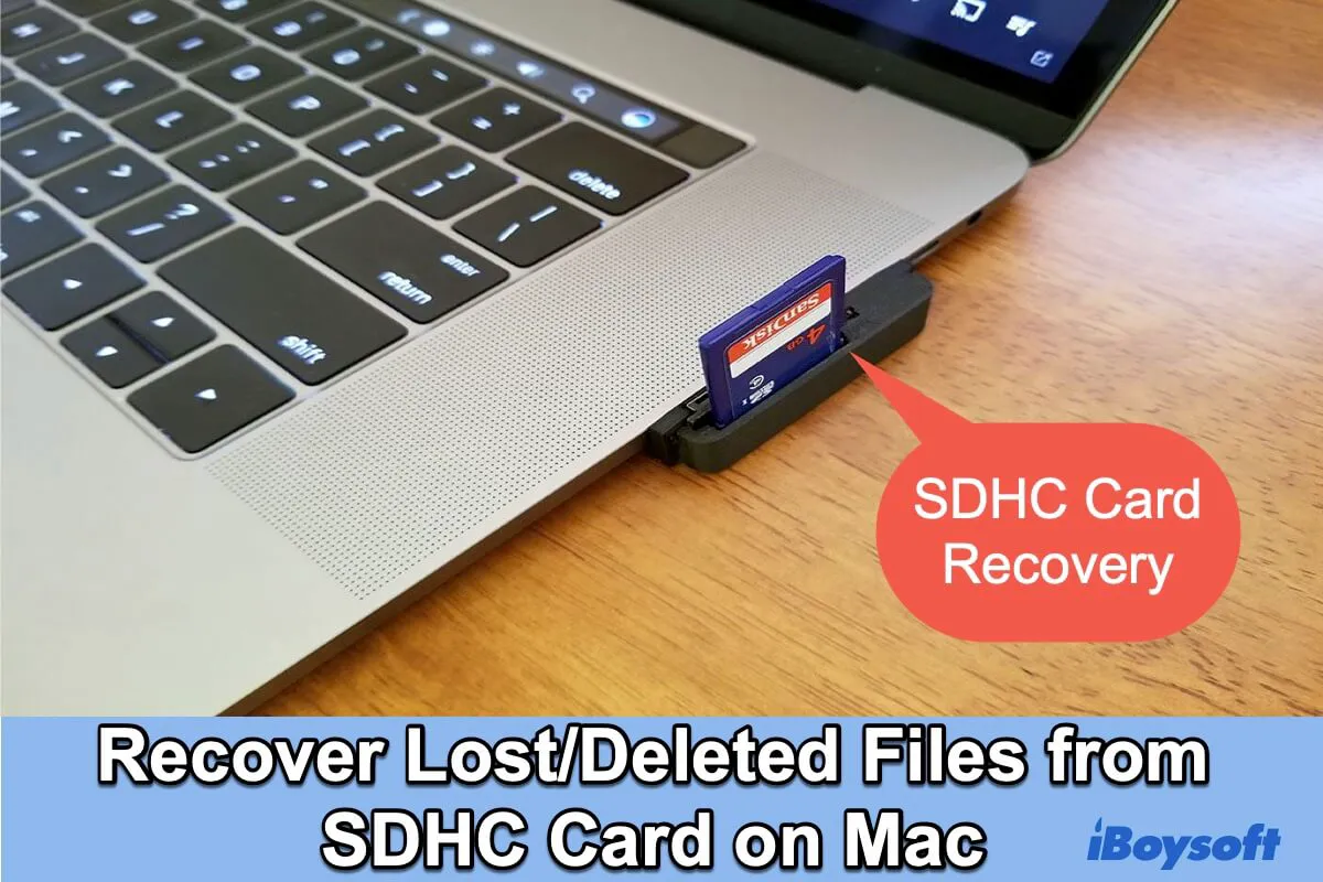 Recuperação do cartão SDHC no Mac