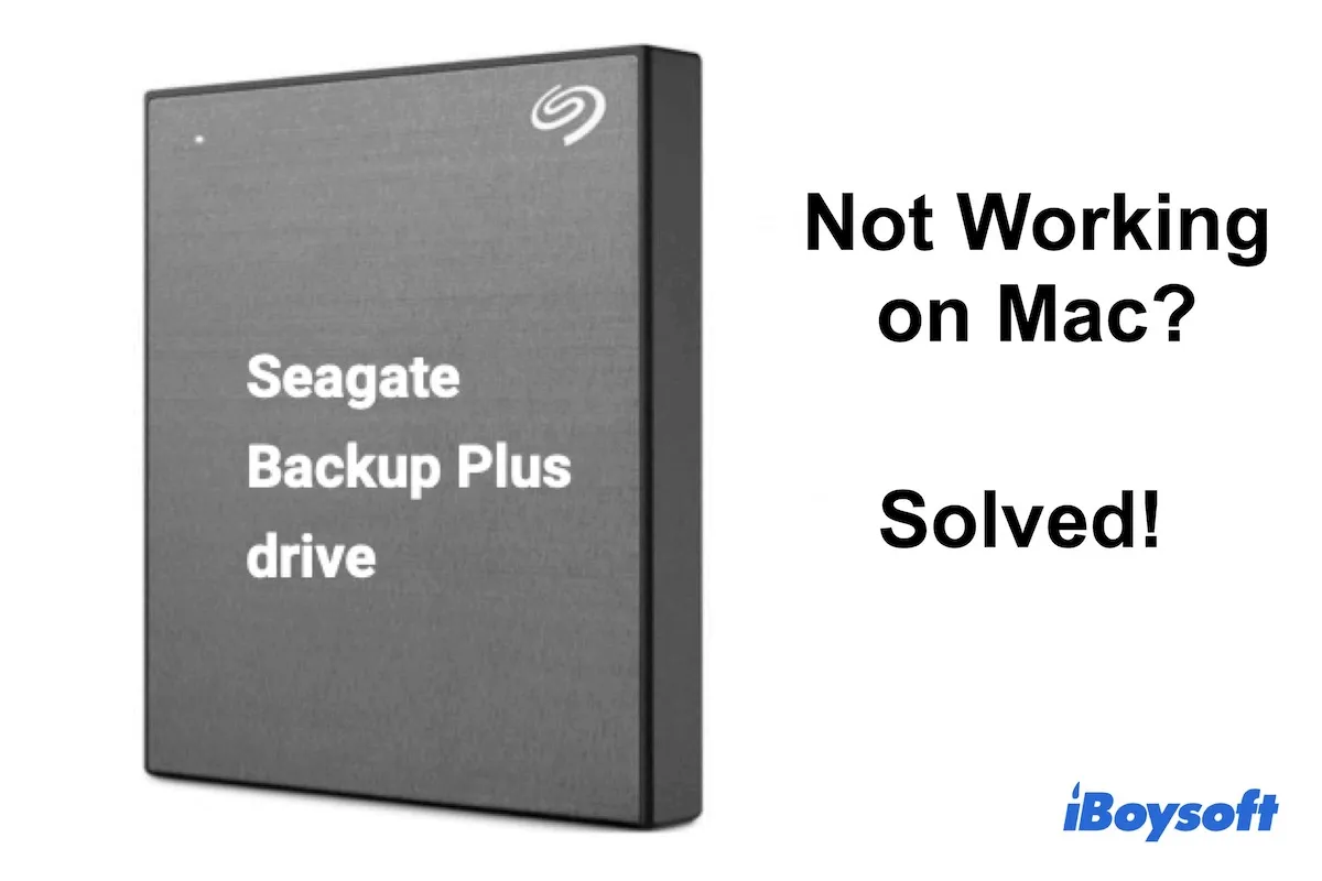 Seagate Backup PlusドライブがMacでマウントされないか動作しない