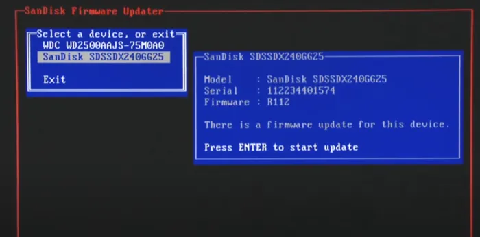 SanDisk Frimware Updater