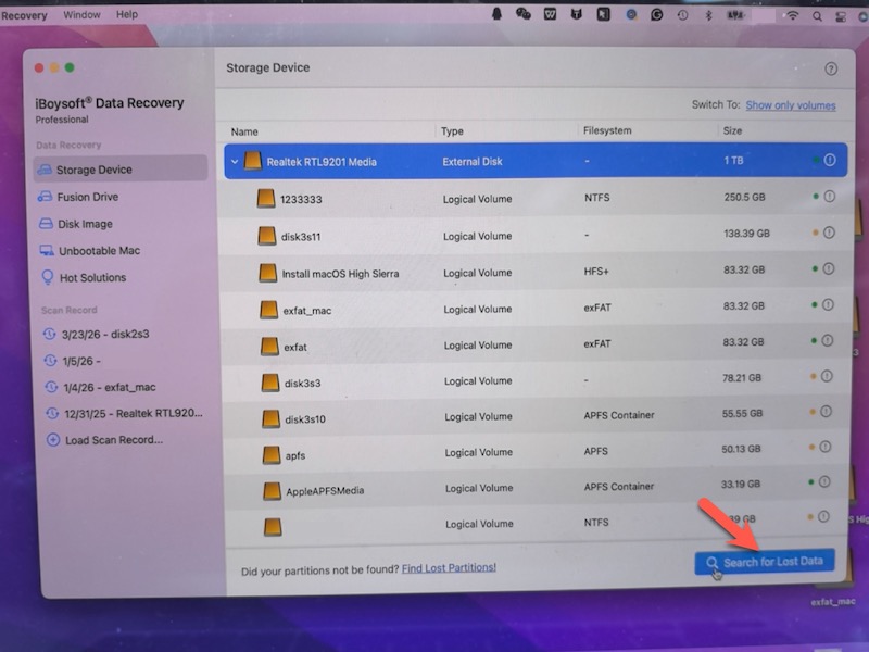 search-for-lost-data
