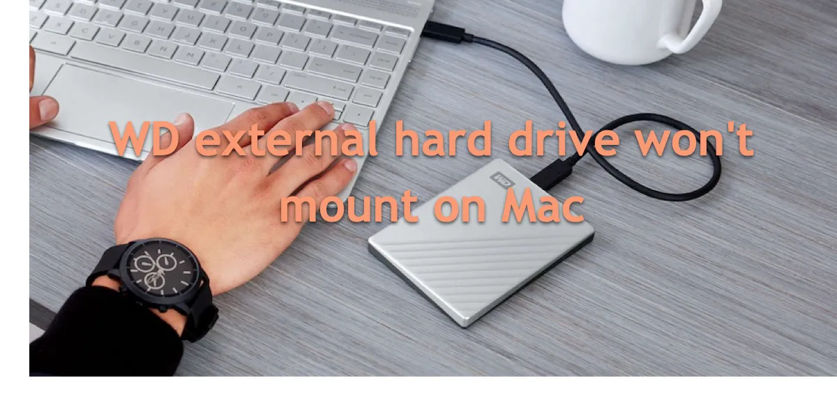 O disco rígido externo WD não será montado no Mac