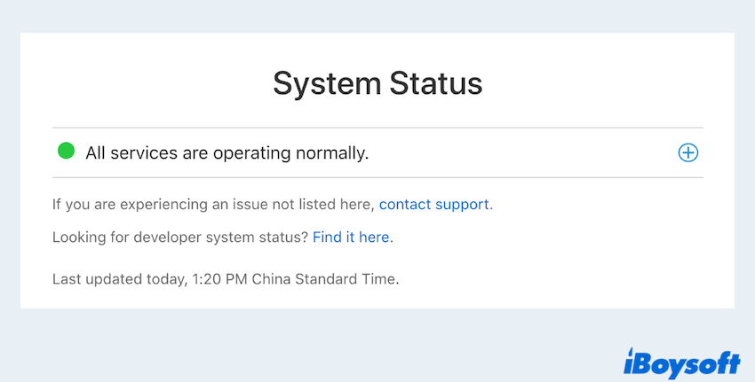 check Apple System Status