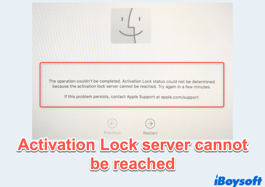 How to Remove Activation Lock server cannot be reached