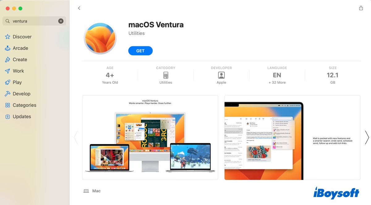 Update macOS from the App Store