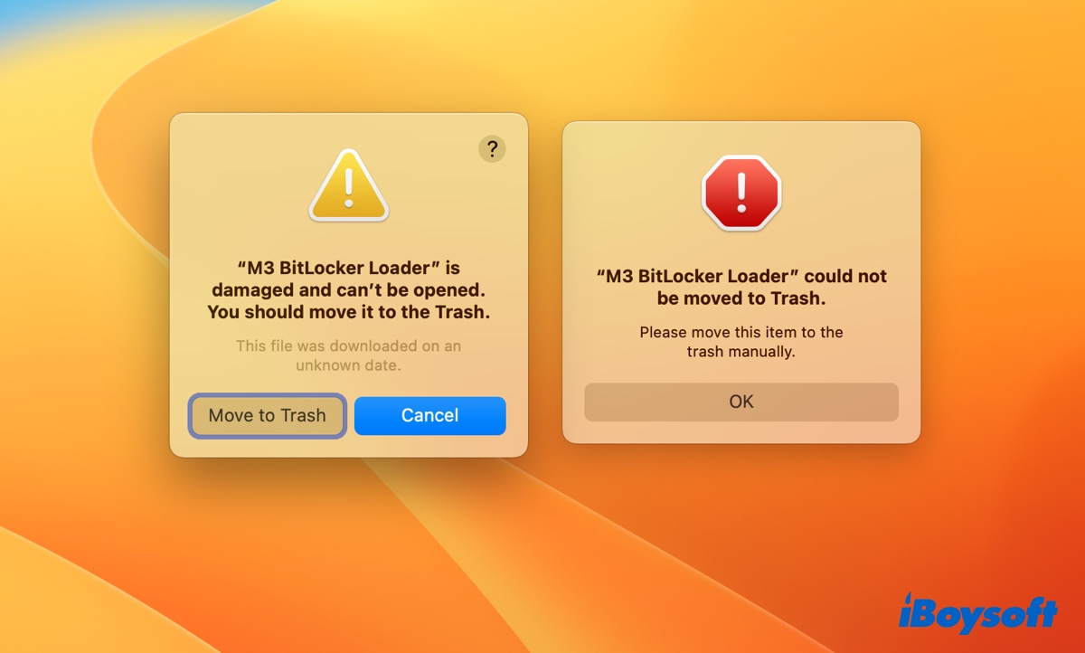 App ist auf macOS Ventura beschädigt und kann nicht geöffnet werden