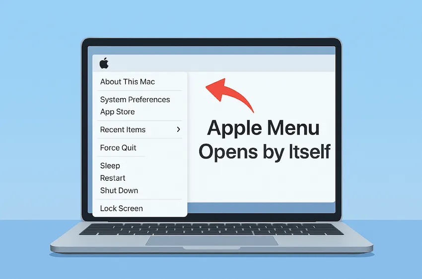 how to fix apple menu randomly opening by itself