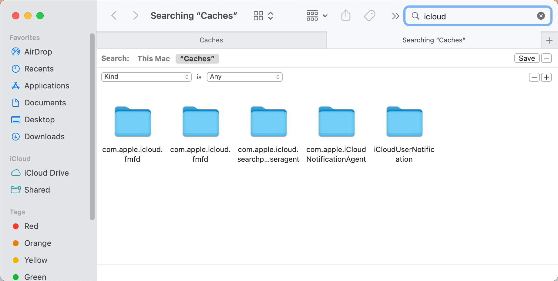clear icloud cache