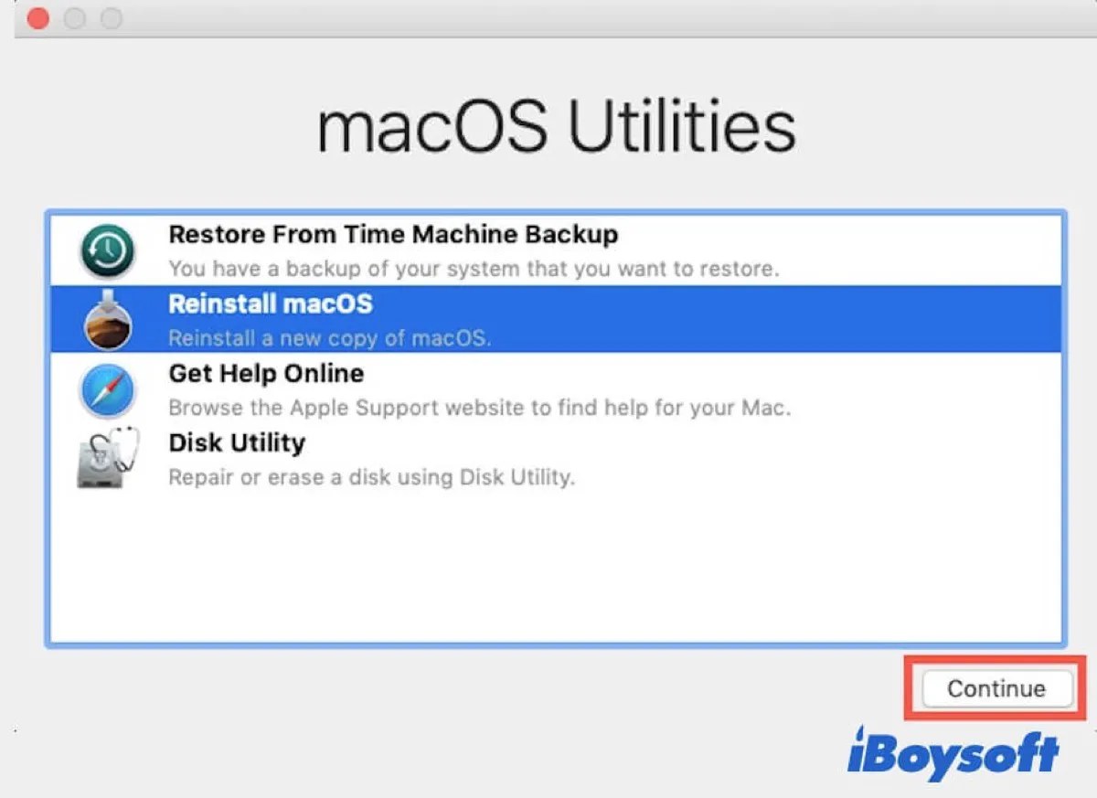 macOSを再インストールする