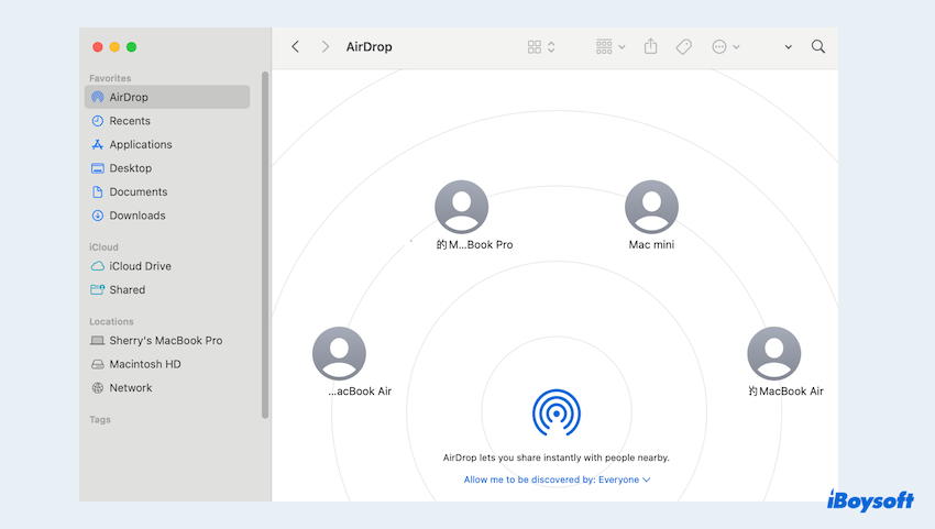 Command Shift R to open AirDrop