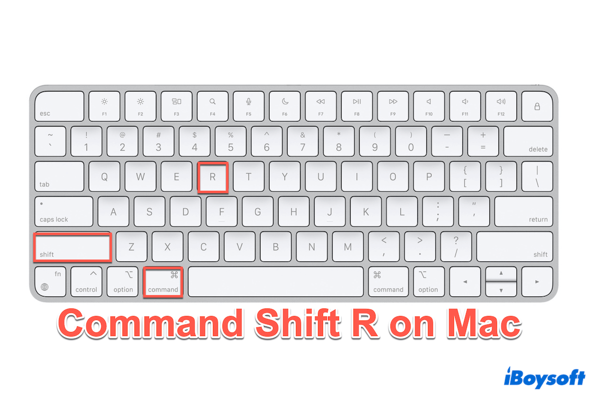 Comment utiliser Commande Majuscule R sur Mac?