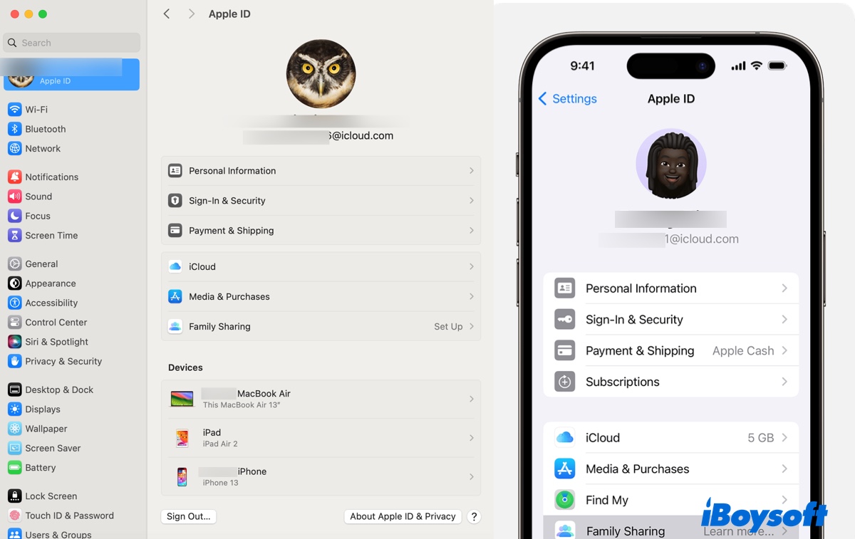 Connectez-vous au même identifiant Apple sur Mac et iPhone