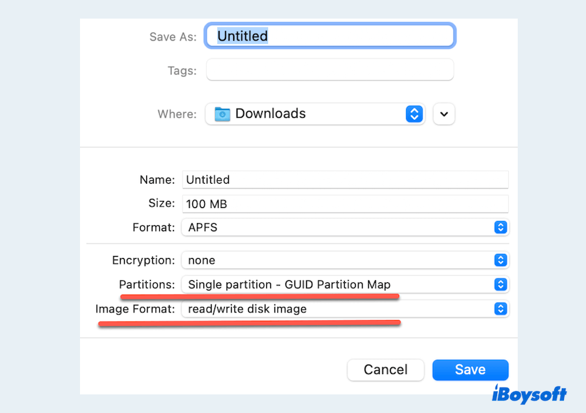 Create file of specific size on Mac with Disk Utility