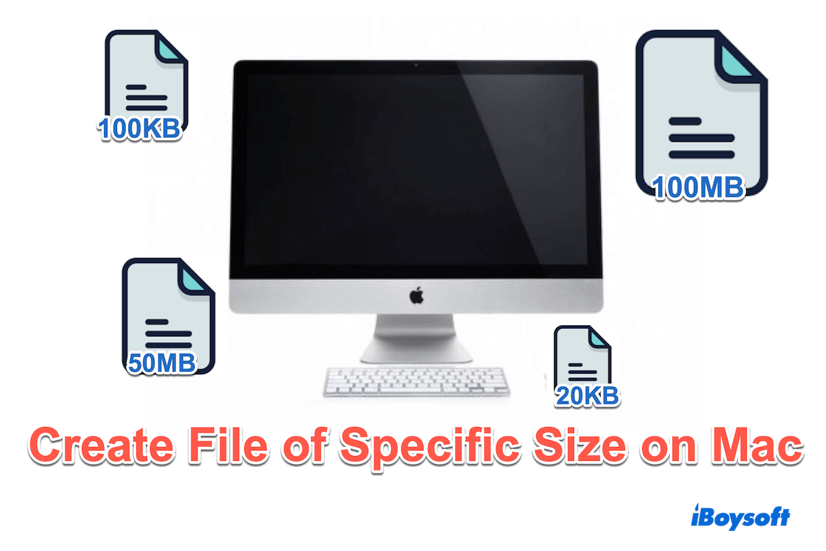 Cómo crear archivos de tamaño específico en Mac?