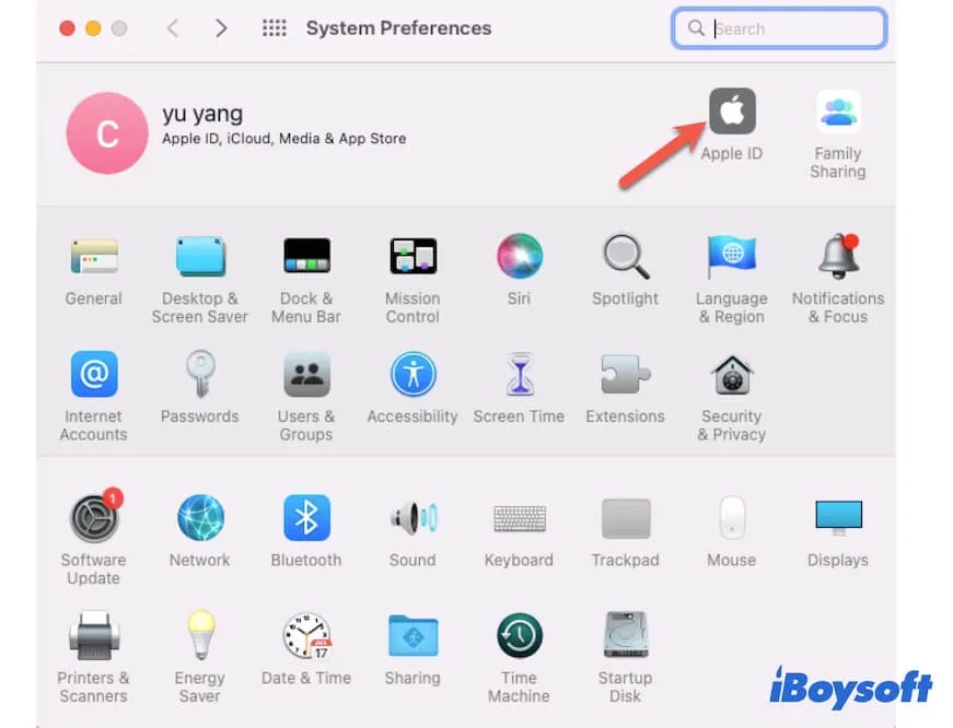 Apple-ID auf dem Mac öffnen