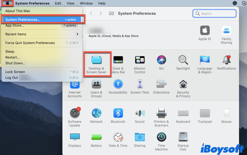 Desktop and Screen Saver
