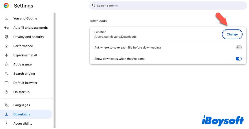 alterar localização de downloads do Chrome
