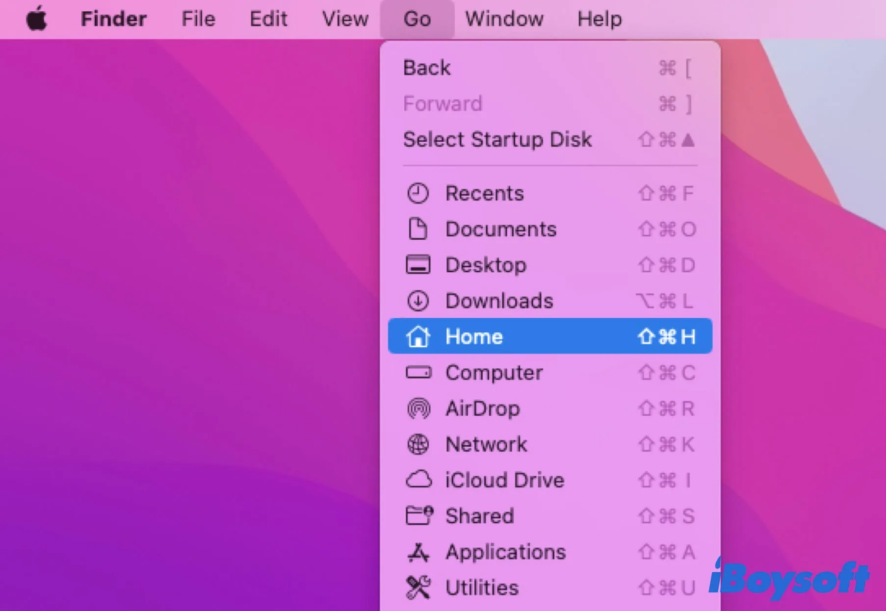 click Go in Finder menu and chose Home to access Downloads