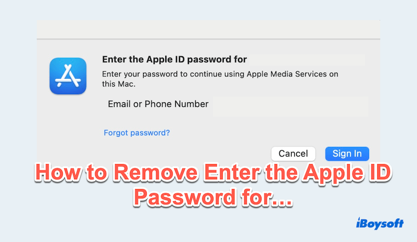 How to Remove Frequent Enter Apple ID password for