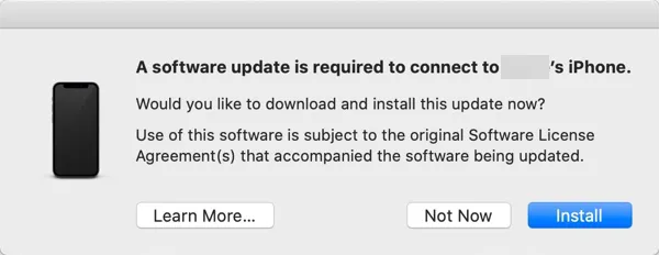  A Software Update is Required to Connect to iPhone