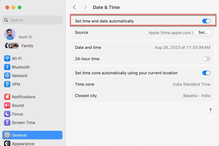 Macが間違った日付と時刻に戻る問題を修正する方法