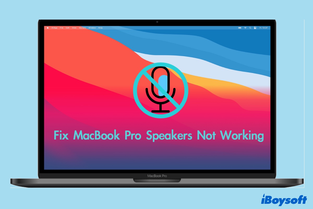 fix MacBook Pro speaker not working