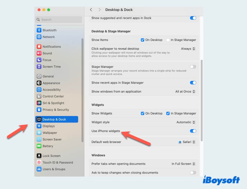 comment ajouter des widgets iPhone sur Mac