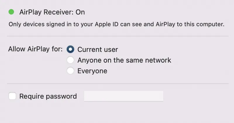 AirPlay auf Mac einrichten