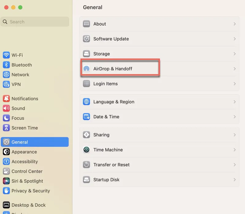 Activar AirPlay en Mac en macOS 13 o posterior
