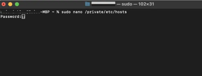 Open Hosts file on Mac