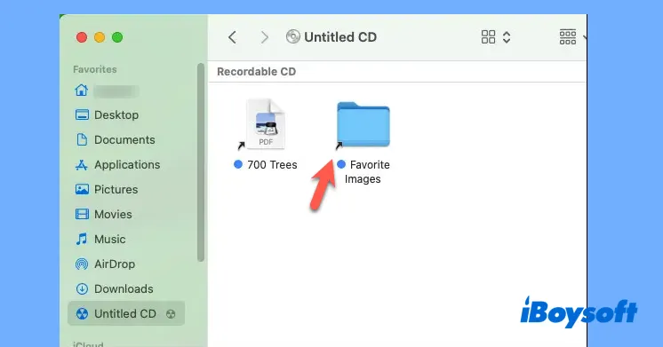 How to store files on a CD on MacBook Pro