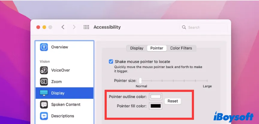 change cursor color on Mac