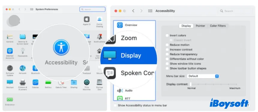 open Accessibility in System Preferences on Mac