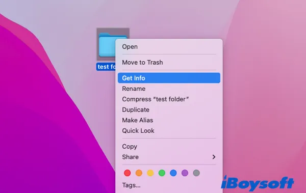 change folder color on Mac desktop