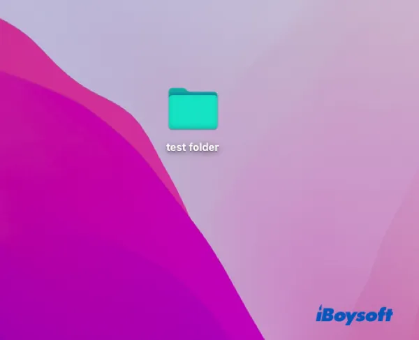 Green folder icon on Mac