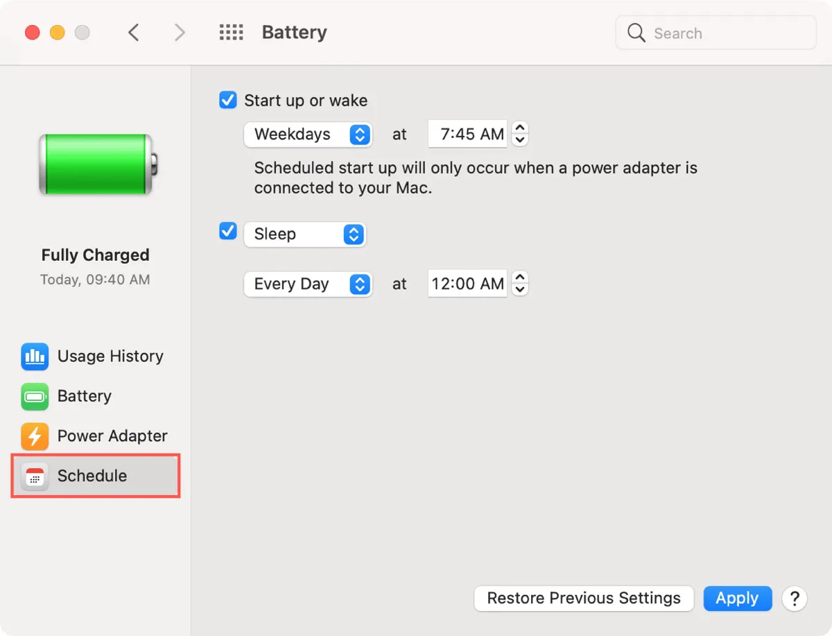 How to set a Mac sleep timer on macOS Monterey or earlier