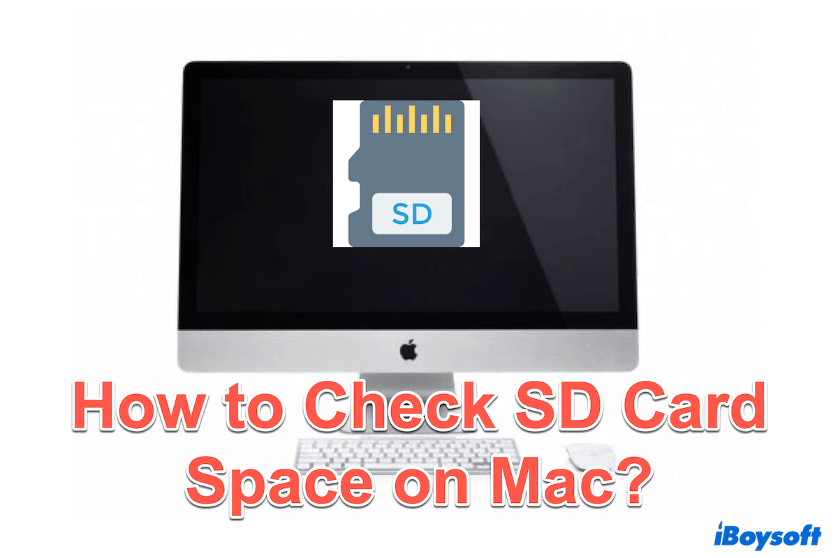 Como verificar o espaço no cartão SD em um Mac?