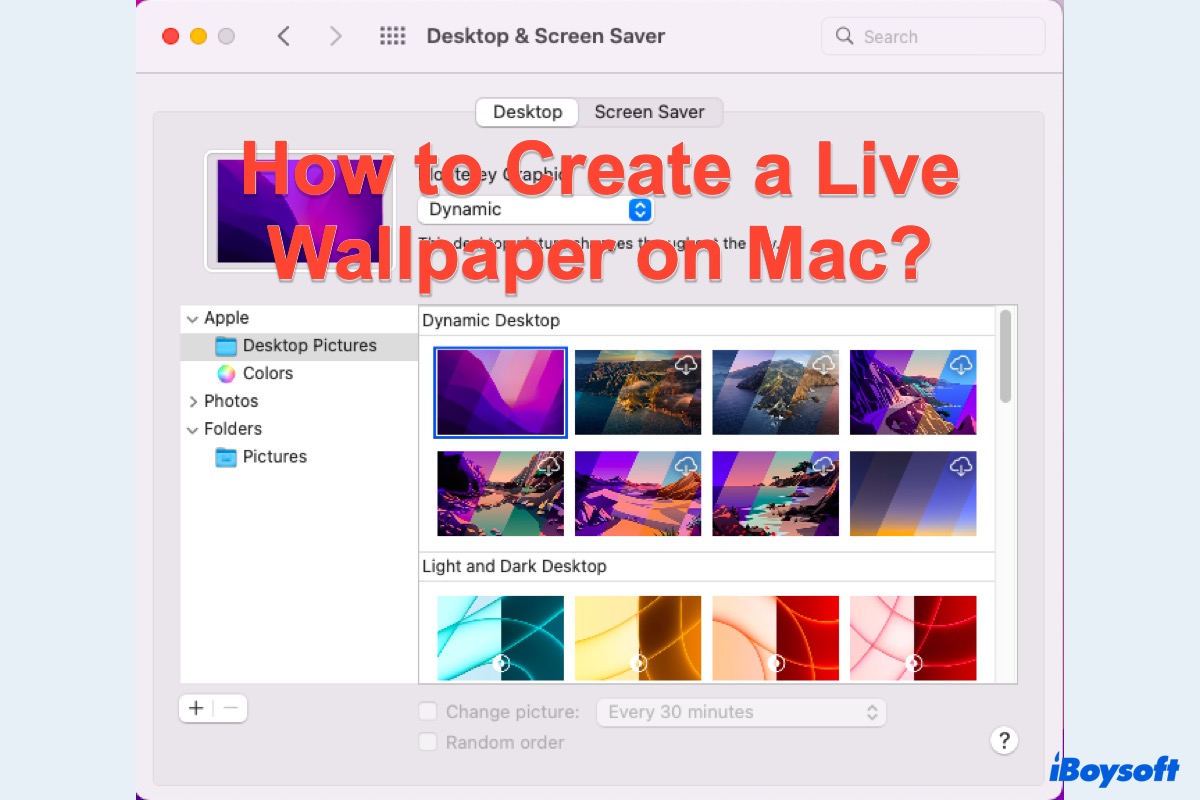 how to create a live wallpaper on mac